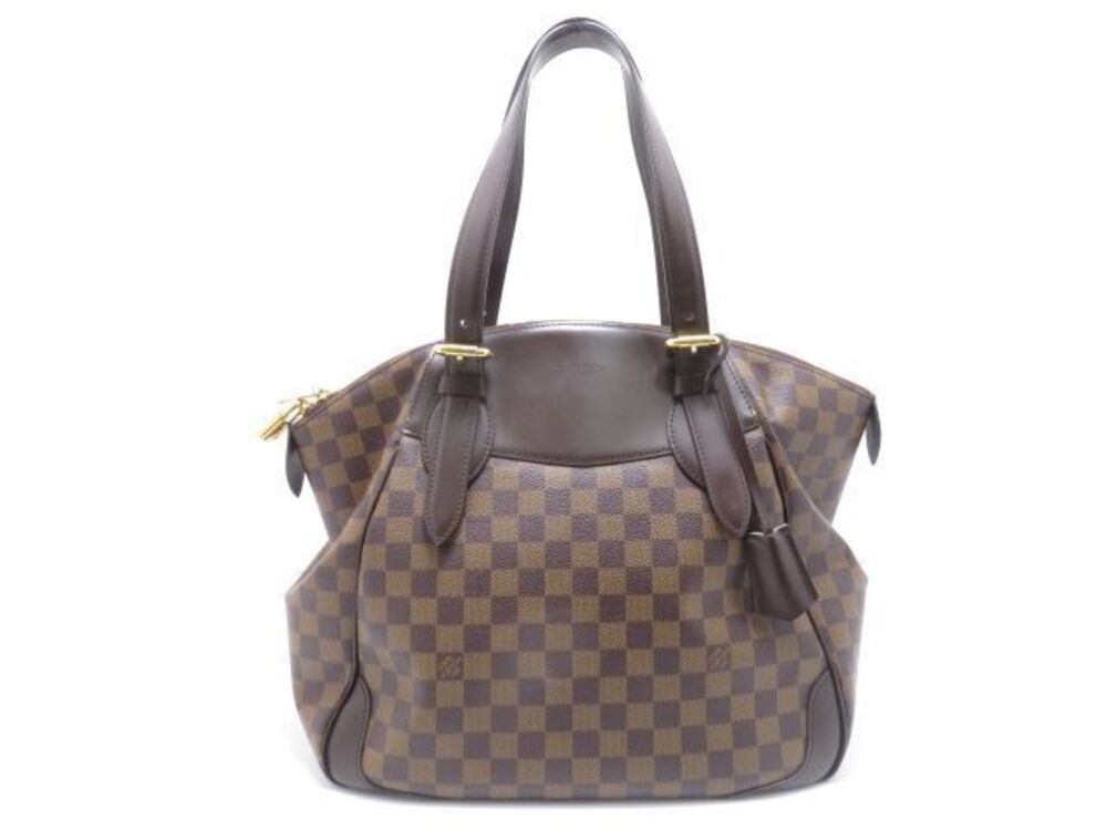 LOUIS VUITTON Verona Damier Bag Handbag Canvas Brown